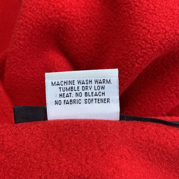 Polartec Fleece Jacket Large Lee Wind Vintage Red Dull Zip - Picture 7 of 7